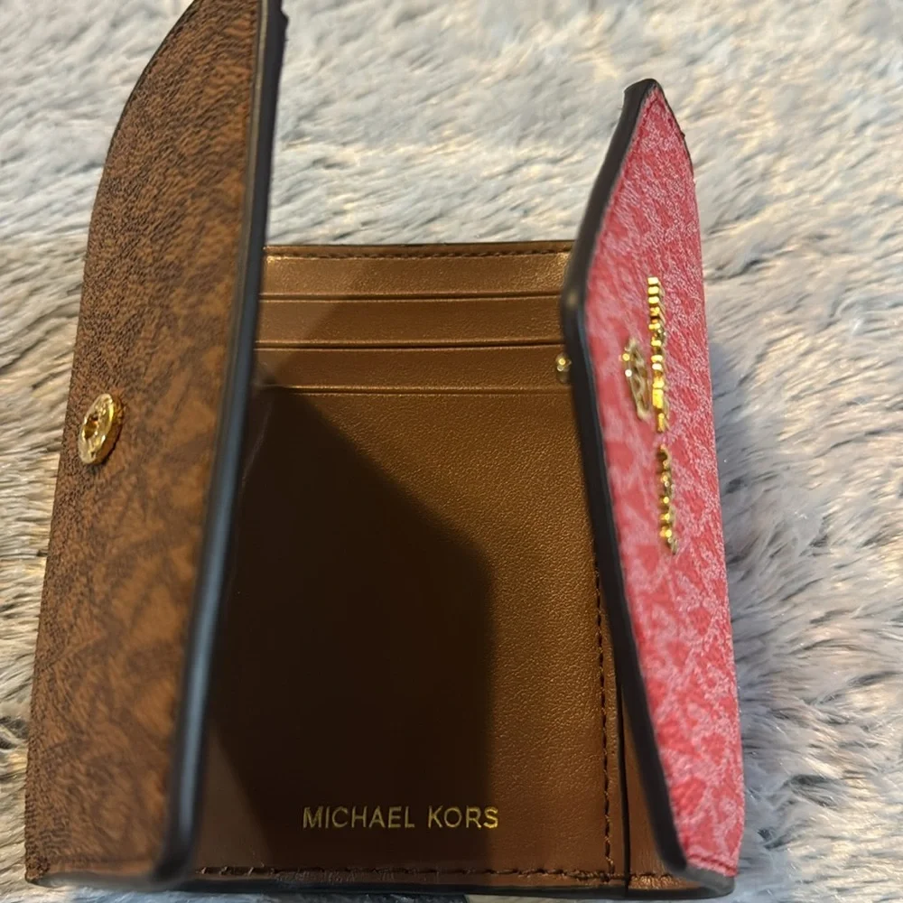 NWT Michael Michael Kors Jet Set Charm Dahlia Multi Trifold Wallet - Picture 6 of 10